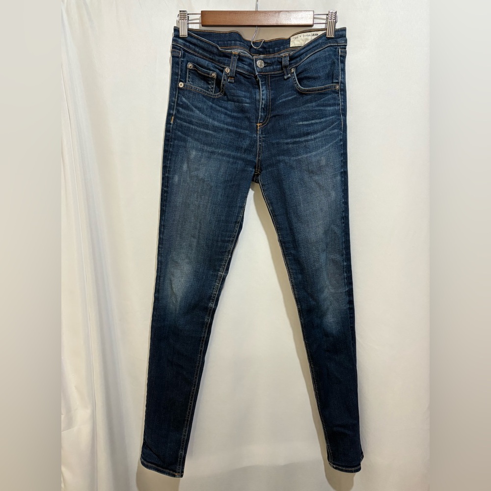 Rag & Bone High Rise Skinny Jeans 29 Blue Wash Denim Kensington